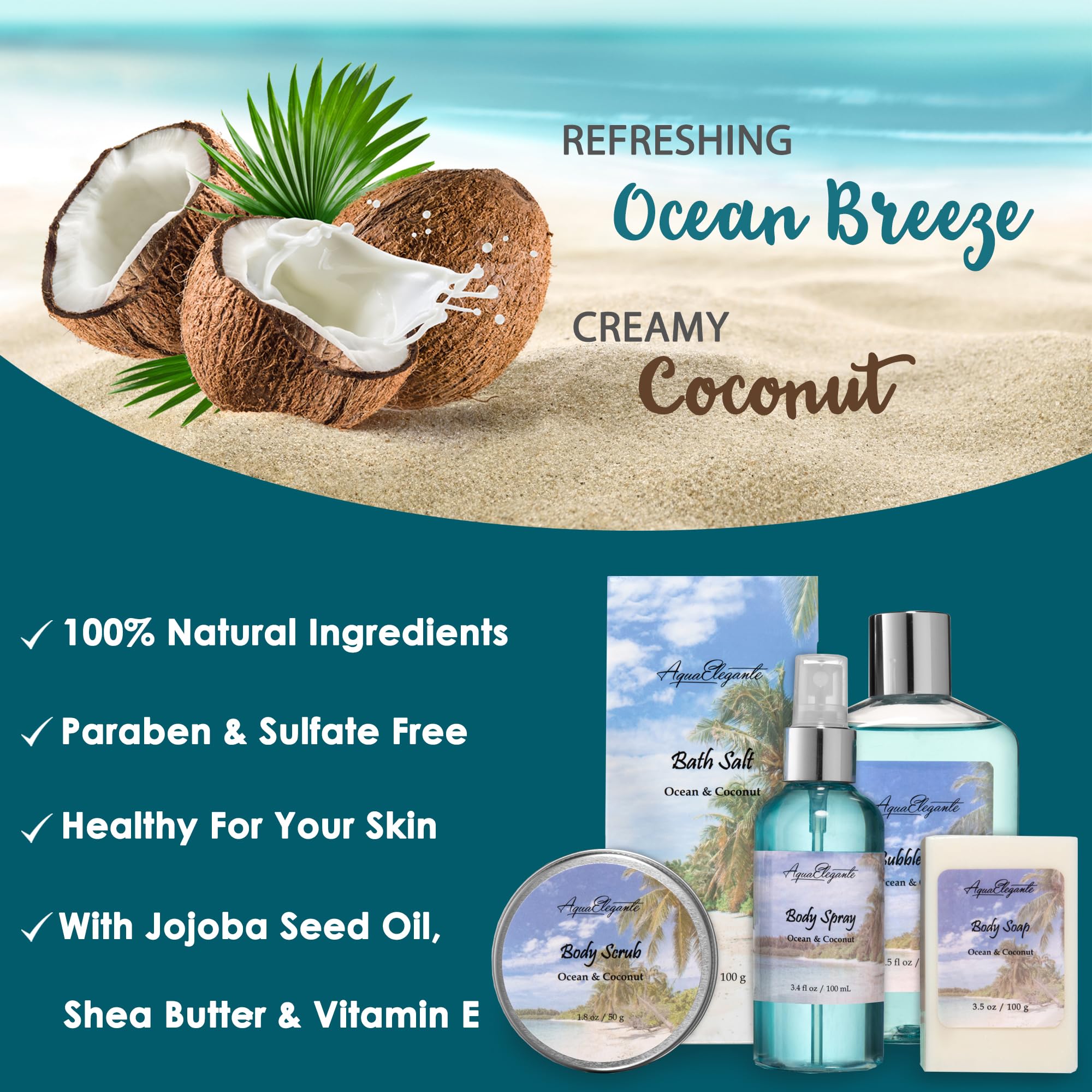 Aqua Elegante bath salts ideal for a calming, spa-like soak