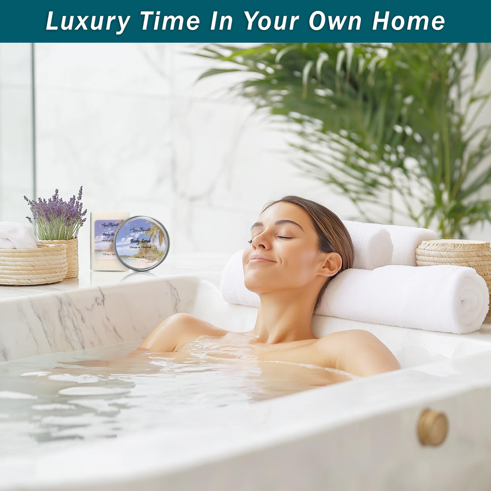 Aqua Elegante shower puff for luxurious cleansing lather