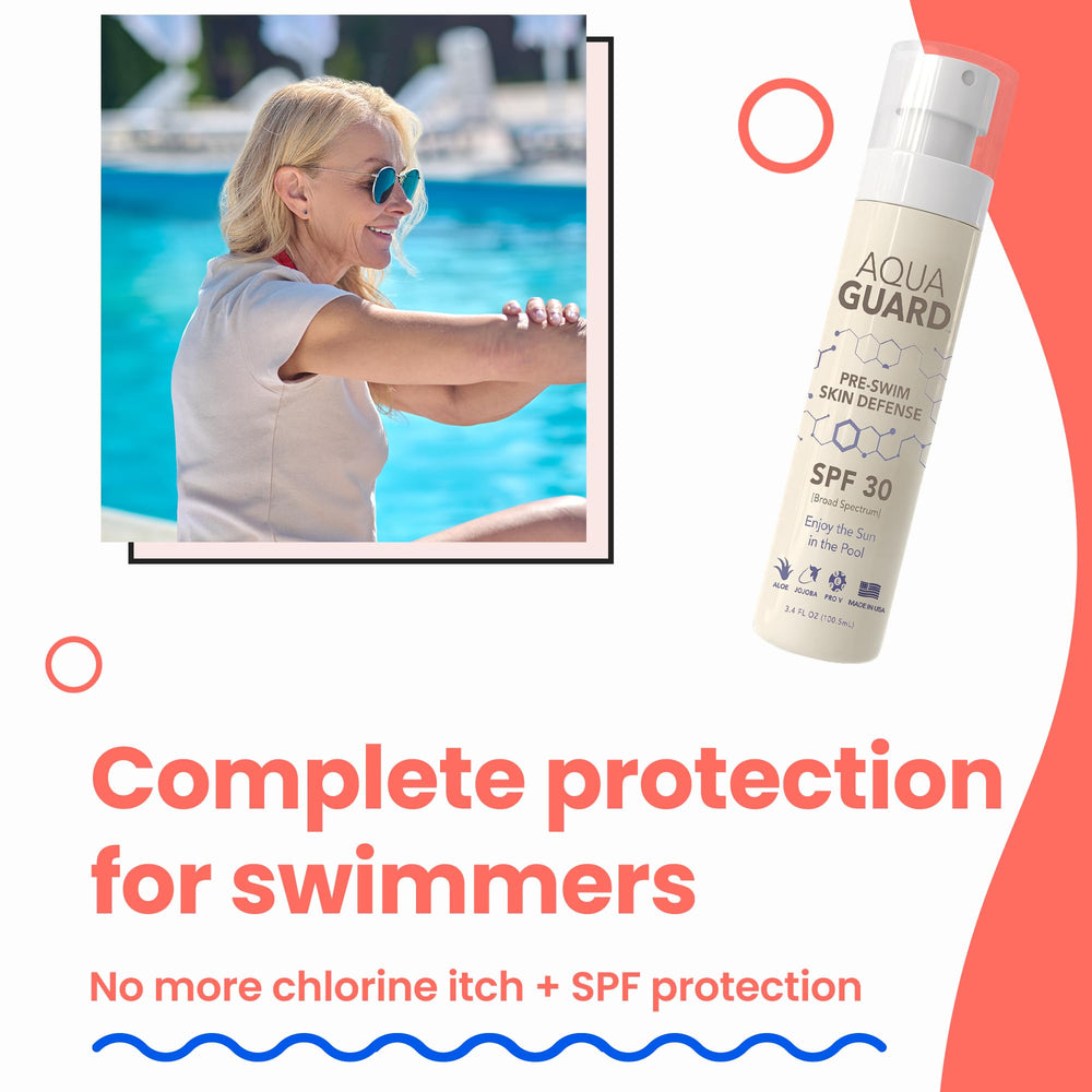 Aqua Guard Skin Defense SPF 30 protects skin from chlorine and sun