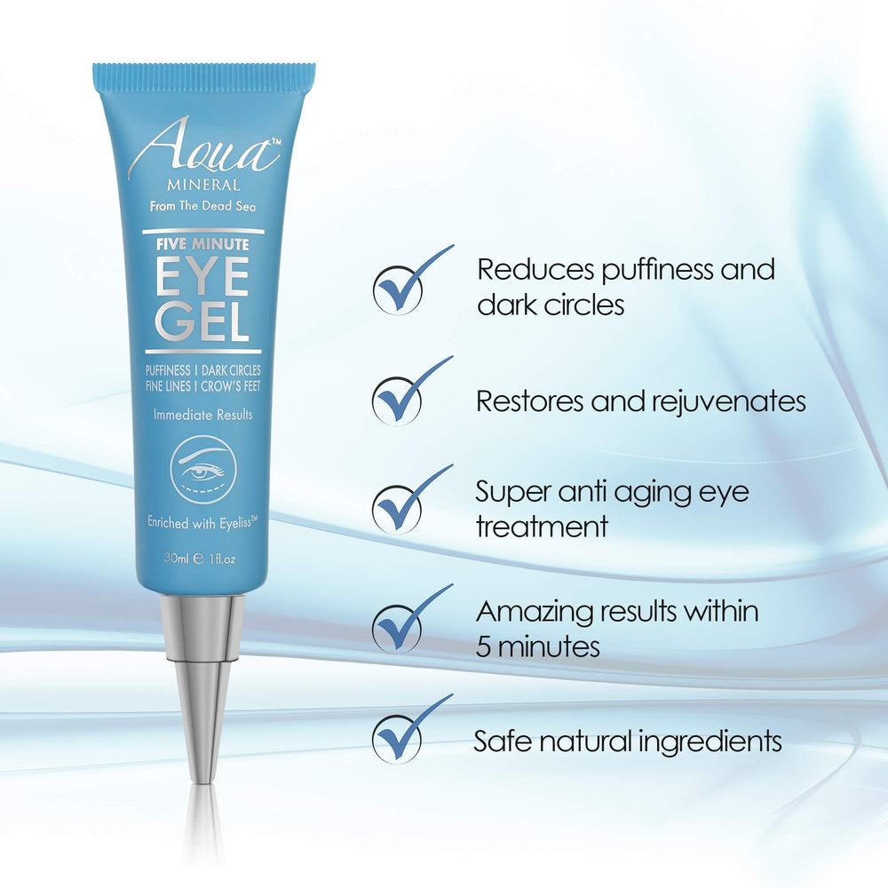 Aqua Mineral Hyaluronic Acid locks in moisture around the eyes.