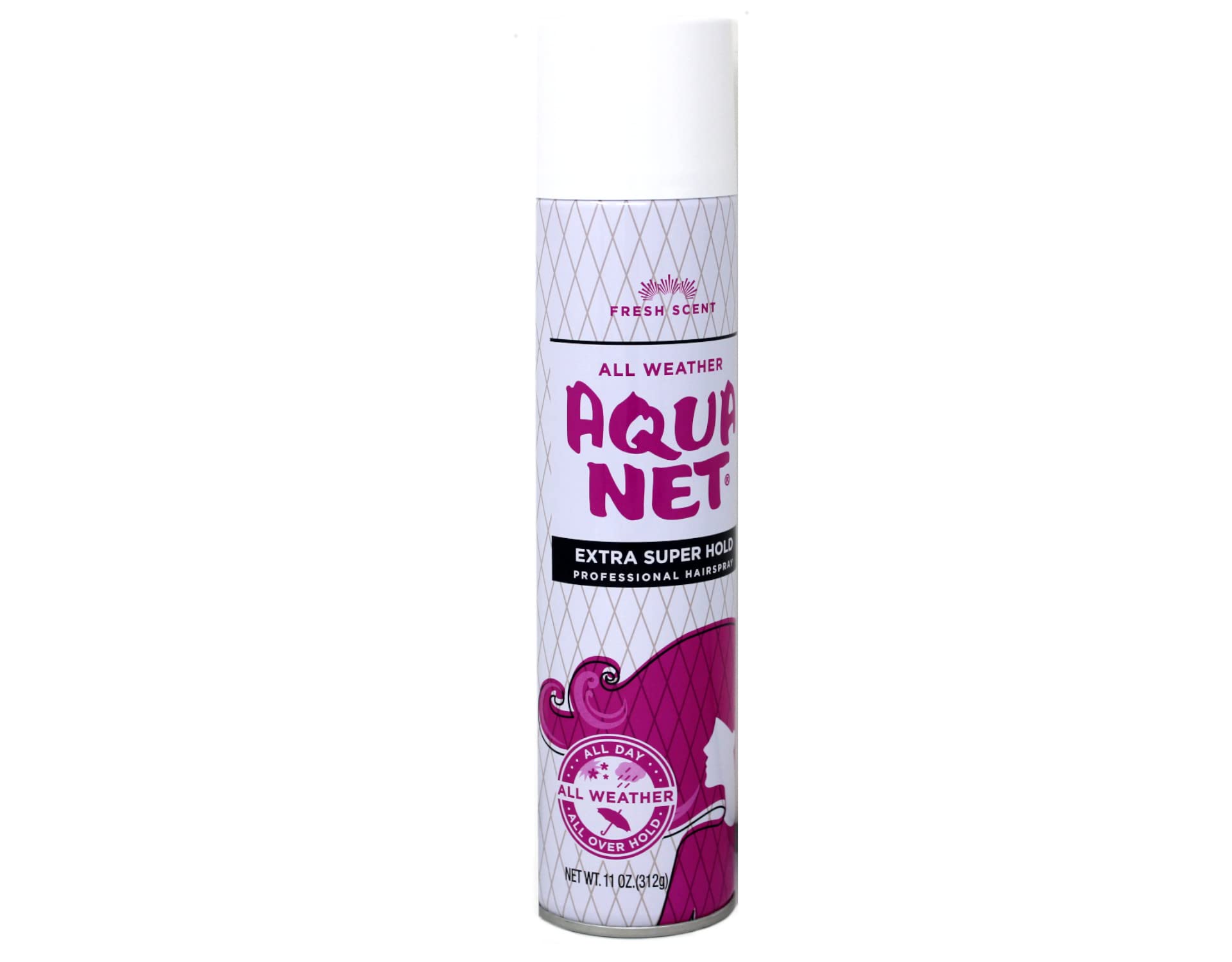 Aqua Net fresh scent close up during styling session