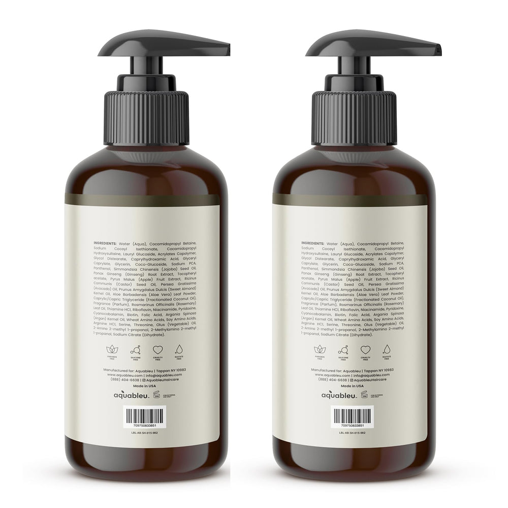 Aquableu Rosemary Conditioner bottle highlights conditioning strength for smoother, thicker strands.