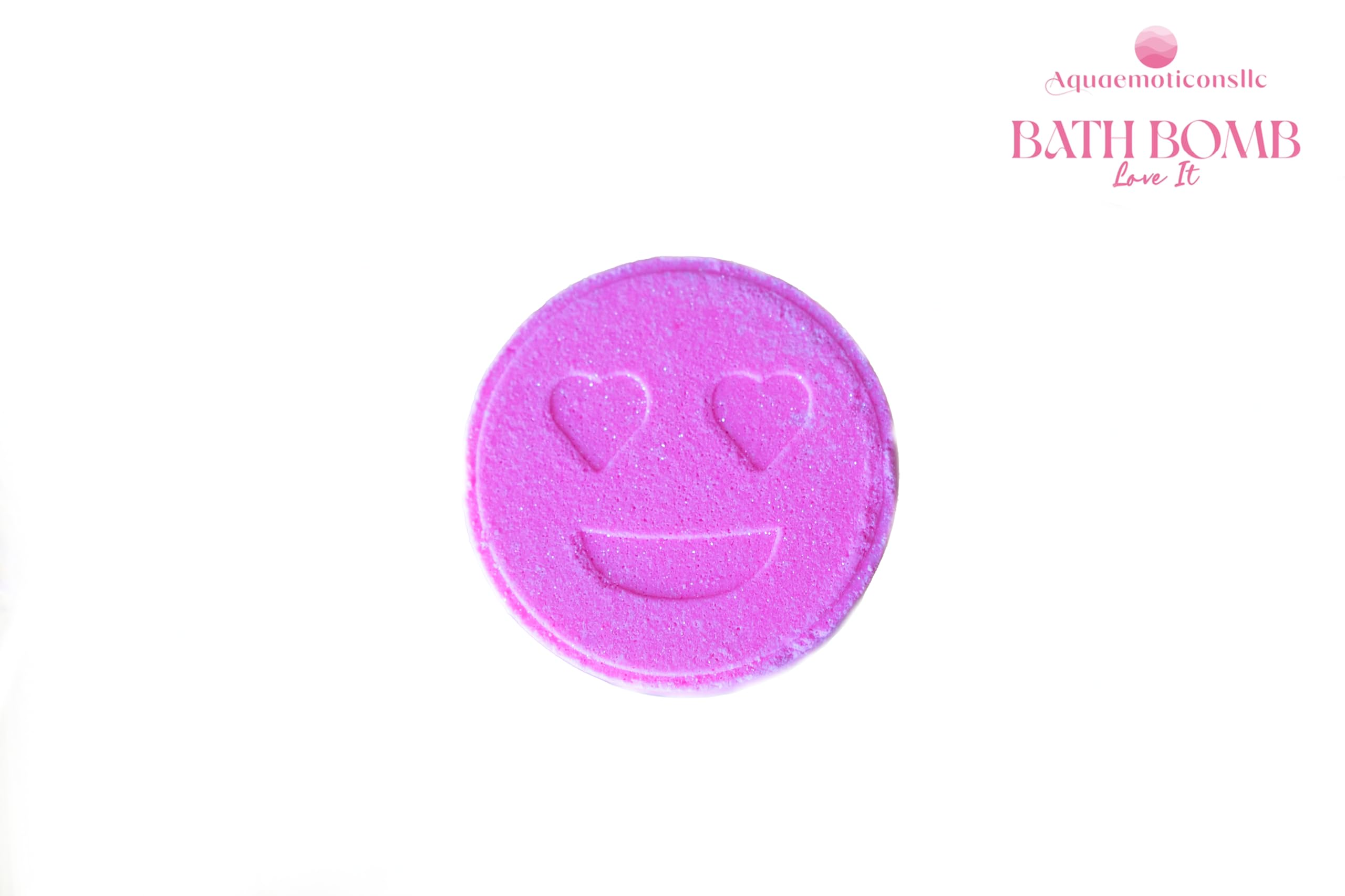 Aquaemoticonsllc Love It Bath Bomb with cocoa butter for silky, hydrated skin.