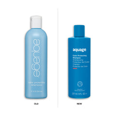 Aquage Color Protecting Shampoo foam closeup illustrating gentle lather for color-treated hair.