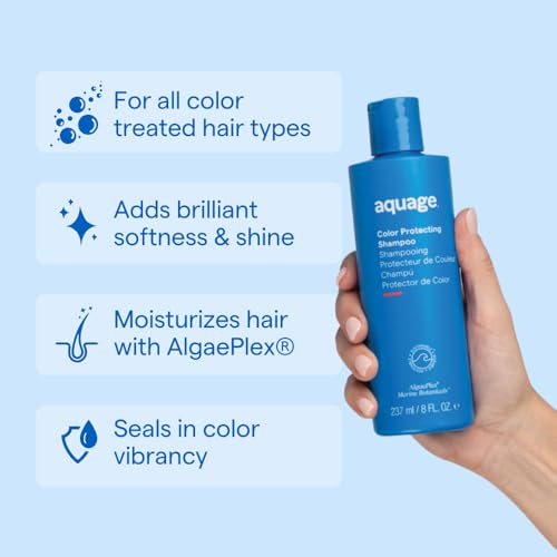 Aquage Color Protecting Shampoo pump-dispense for easy, controlled application and color protection.