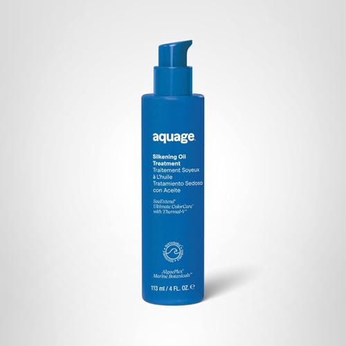 Aquage SeaExtend Silkening Oil hair glistens in sunlight