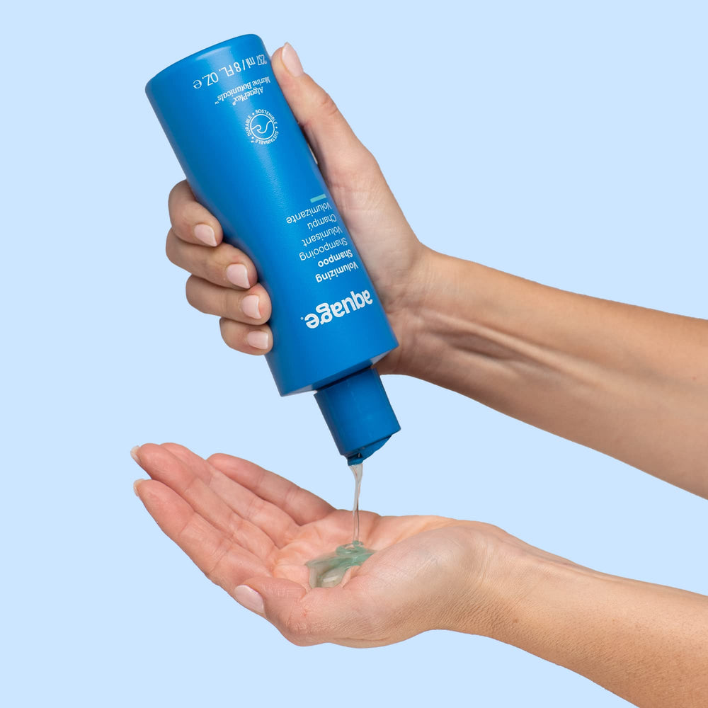 Aquage Volumizing Shampoo after-wash hair with smooth texture and body