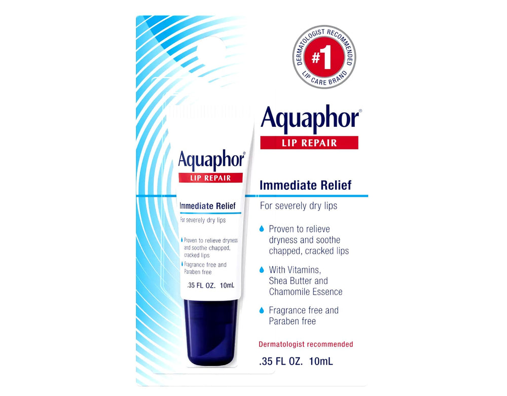 AQUAPHOR Lip Repair being applied for quick relief and lasting hydration.