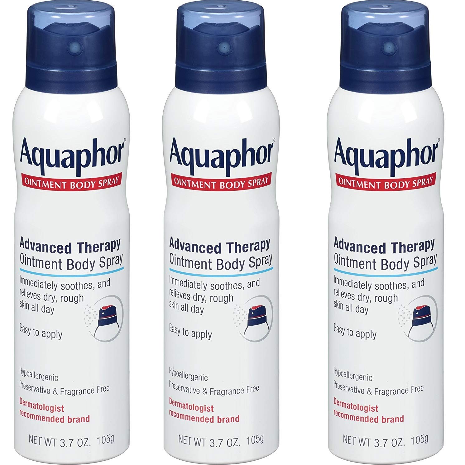 Aquaphor Ointment Body Spray hydrates dry skin and reaches hard-to-reach areas for smoother skin