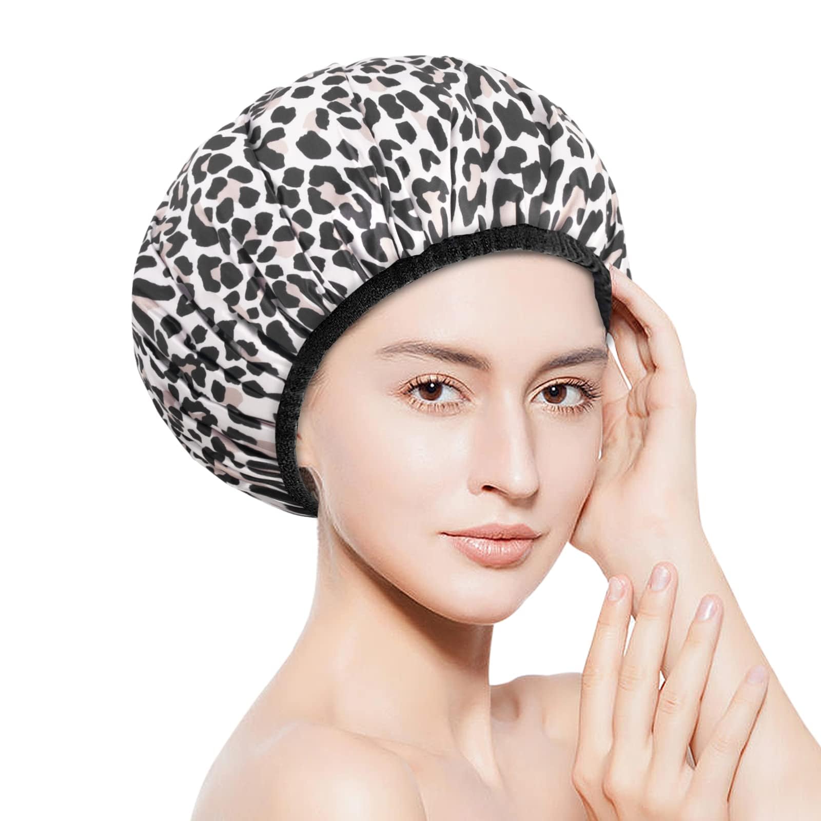 Aquior leopard travel-cap dries hair on the go, compact and sturdy.