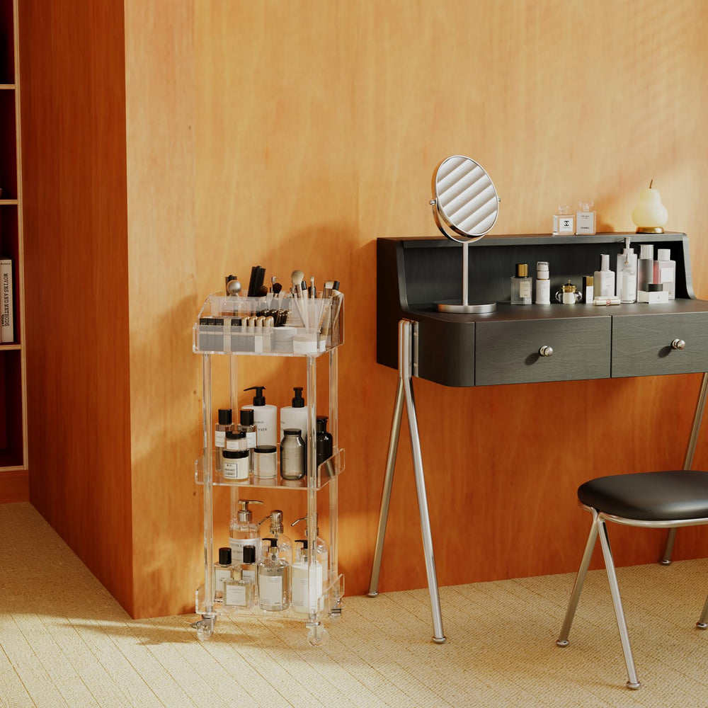 Aquiver top compartments showing adjustable dividers for brushes and palettes