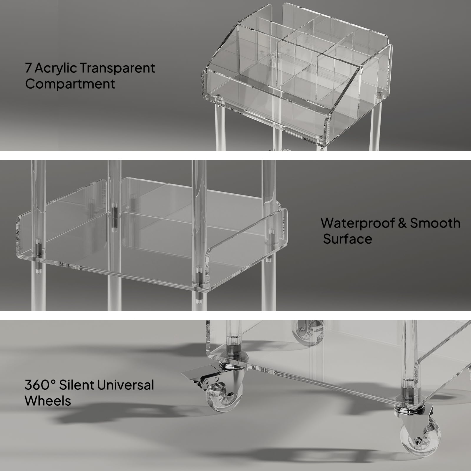 Aquiver wheels with brakes for smooth mobility and stability