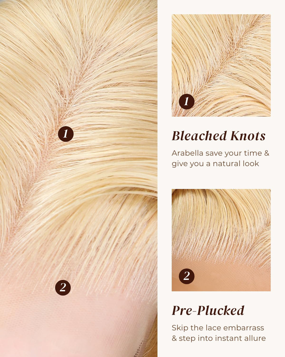 Arabella 613 front-view wig demonstrates seamless blend with hairline.