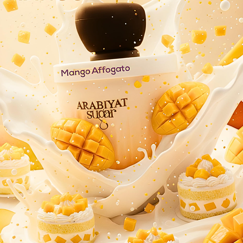 ARABIYAT Sugar Mango Affogato base notes depth with vetiver and cypriol.