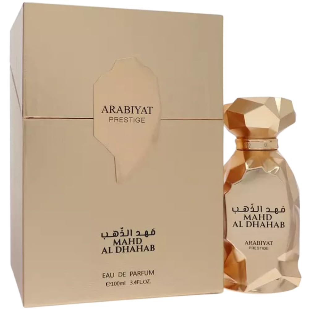 ARABIYAT Mahd Al Dahab 100ml bottle pour—versatile unisex scent for daily wear.