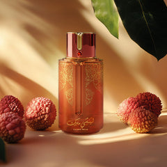 ARABIYAT Prestige Lychee Musk spray bottle in action for daily fragrance