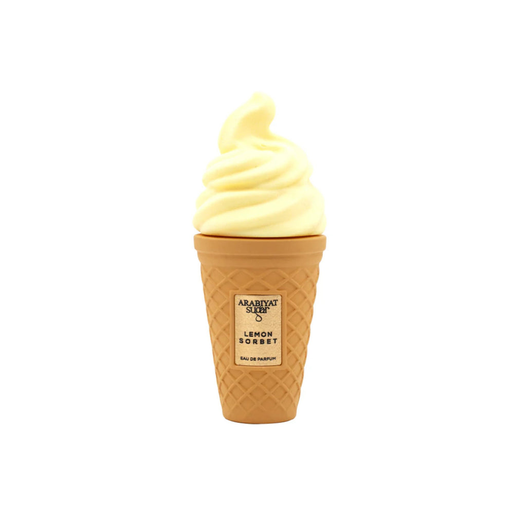 ARABIYAT Sugar Lemon Sorbet spray-action conveying a refreshing citrus gourmand mood for daytime use