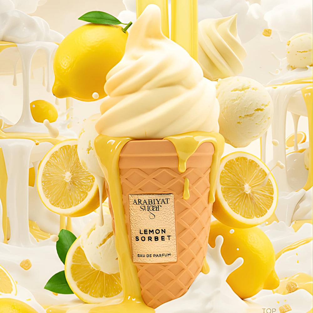 ARABIYAT Sugar Lemon Sorbet vanilla-base detail hints lasting warmth after application