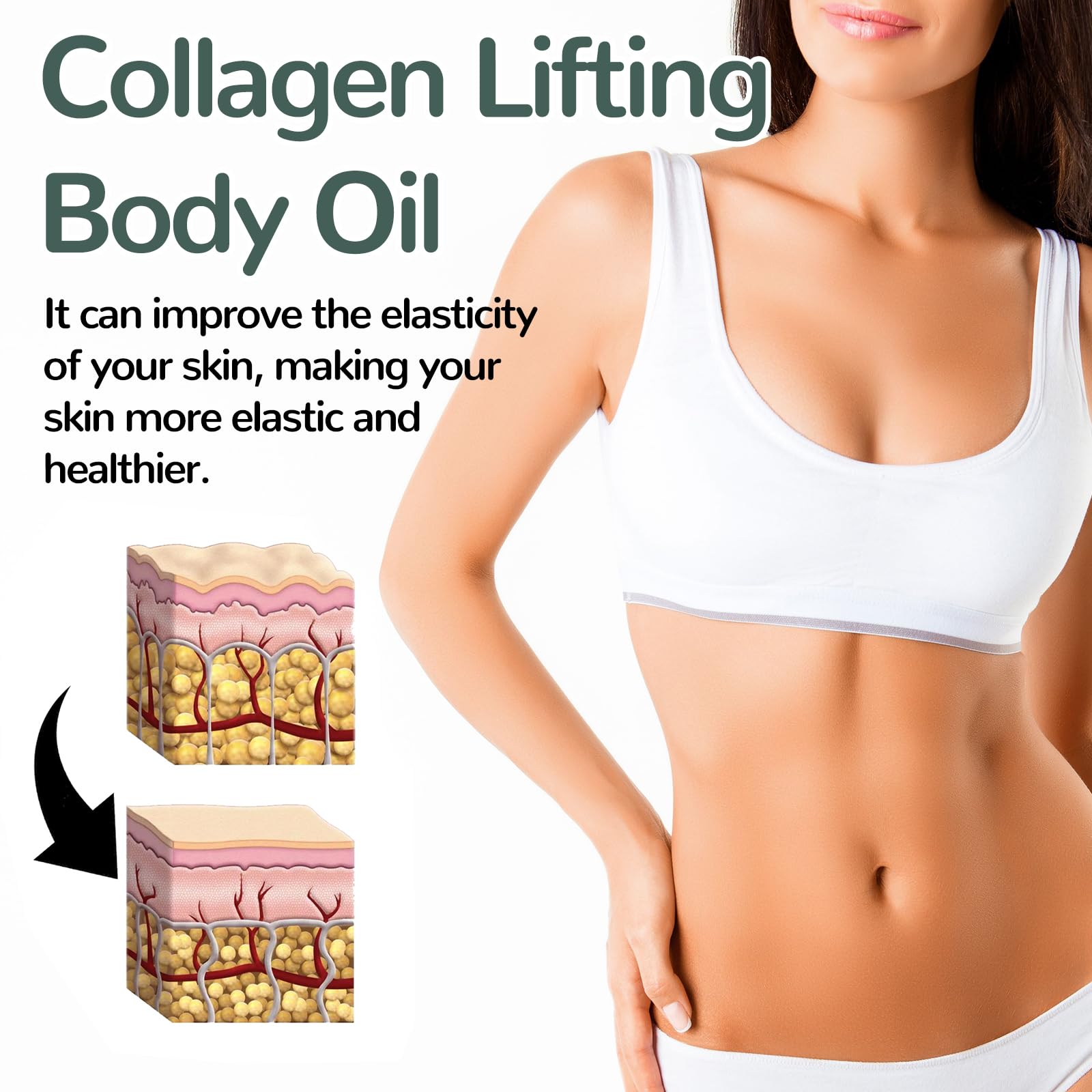 ARANYA Collagen Lifting Body Oil silky texture on skin enhances moisture