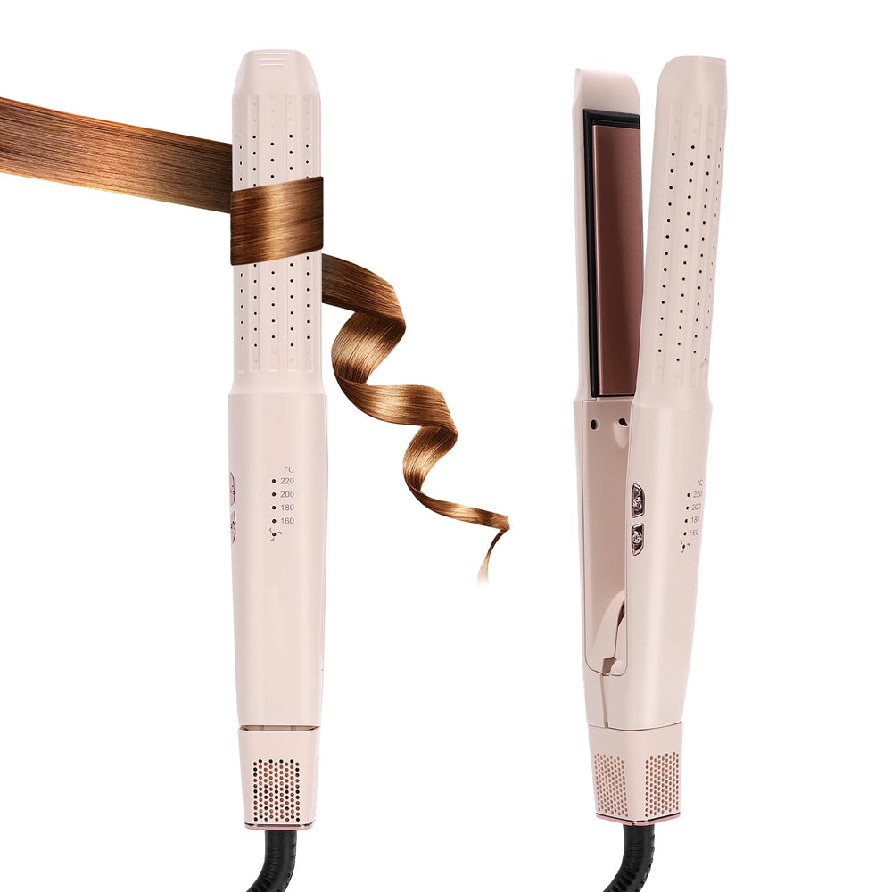 AraSyleon hair straightener and curler with dual voltage for worldwide styling flexibility.