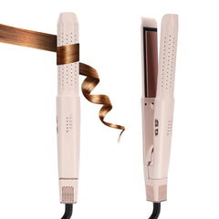 AraSyleon hair straightener and curler with dual voltage for worldwide styling flexibility.