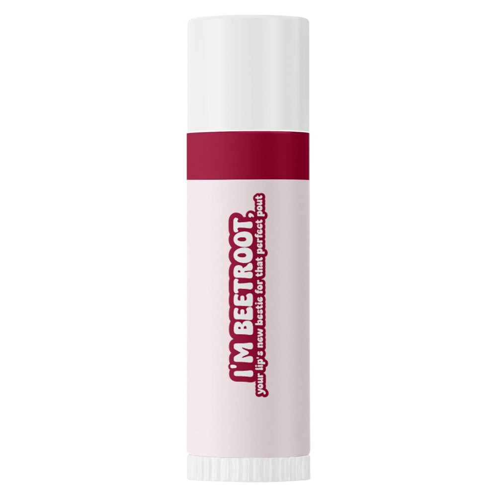 Aravi Organic lip balm with ceramides and peptides colors lips while boosting moisture
