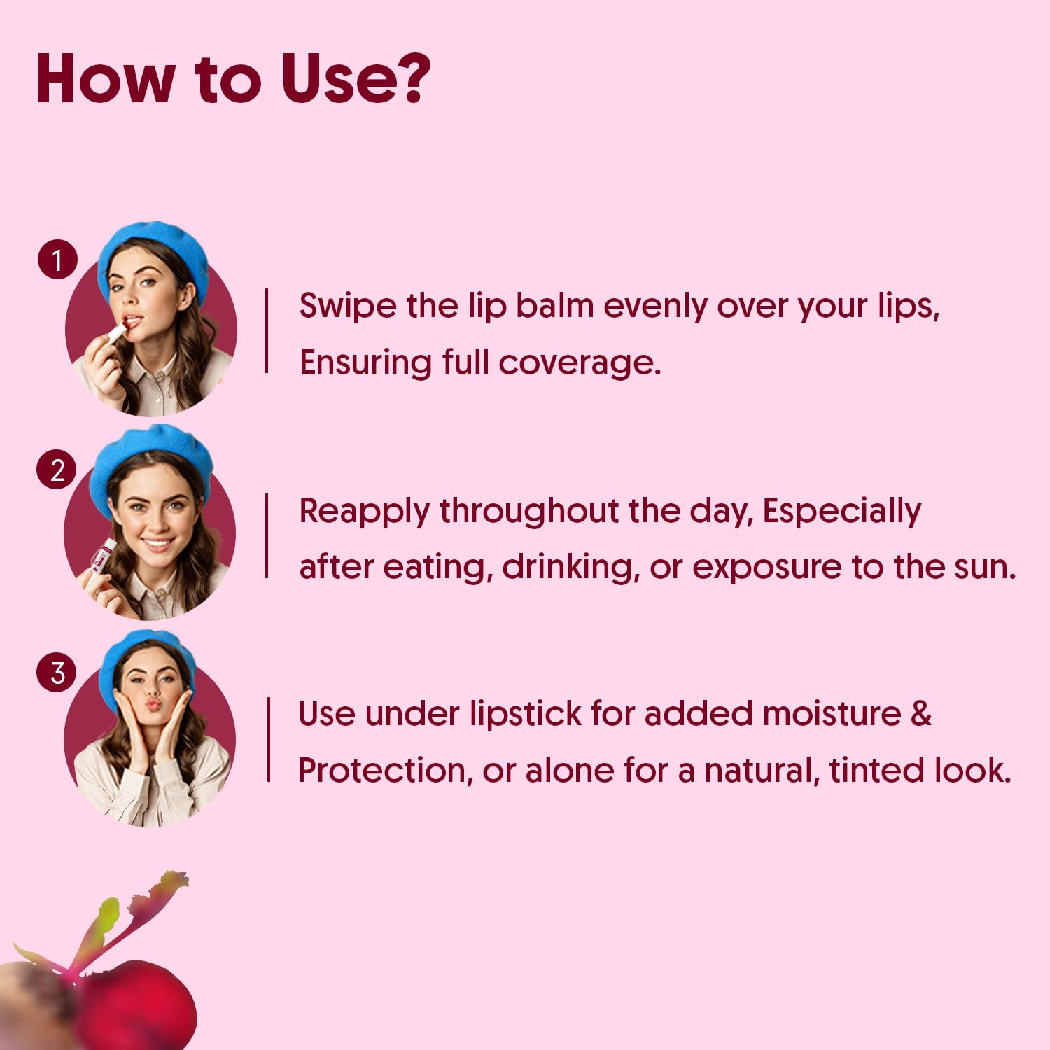 SPF 50 PA+++ Aravi Organic lip balm provides daily UV protection