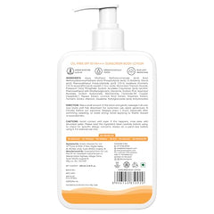 Aravi Organic Sunscreen Body Lotion SPF 50, lightweight texture for all-day comfort.