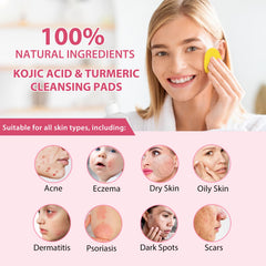 arbcrn turmeric cleansing pad closeup showing dual-sided texture for gentle exfoliation