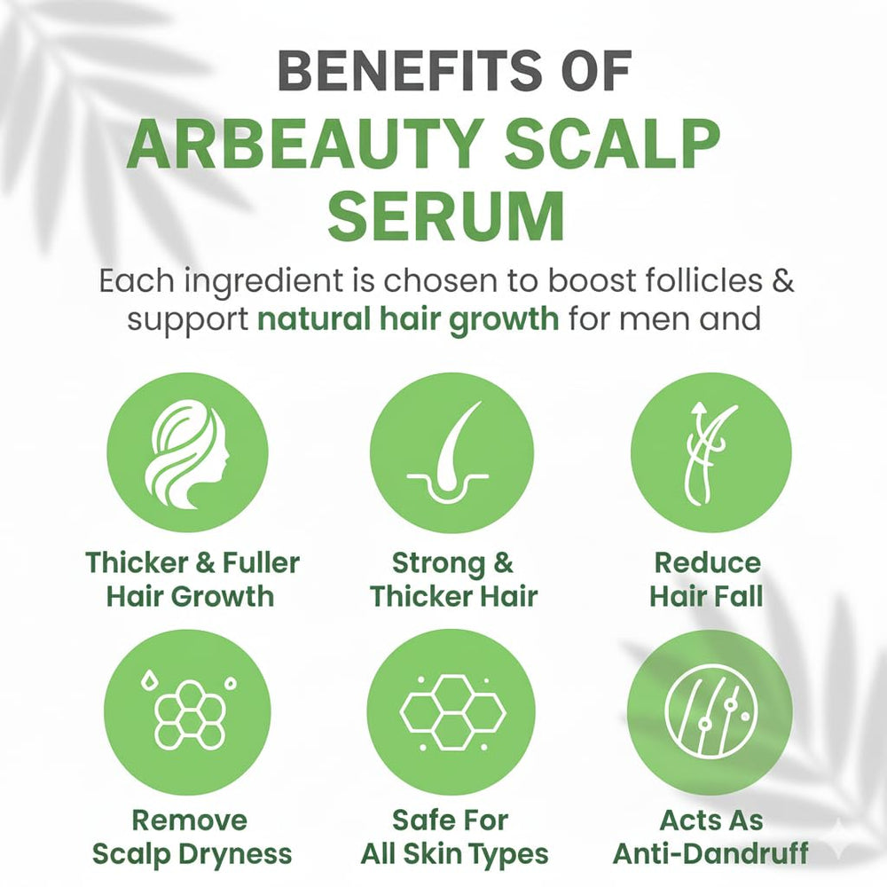 ARBEAUTY Scalp Hair Growth Serum application on scalp shows easy daily use for nourishment