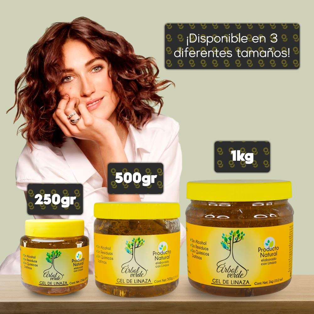 Arbol Verde Linseed Hair Gel close-up demonstrates subtle shine.