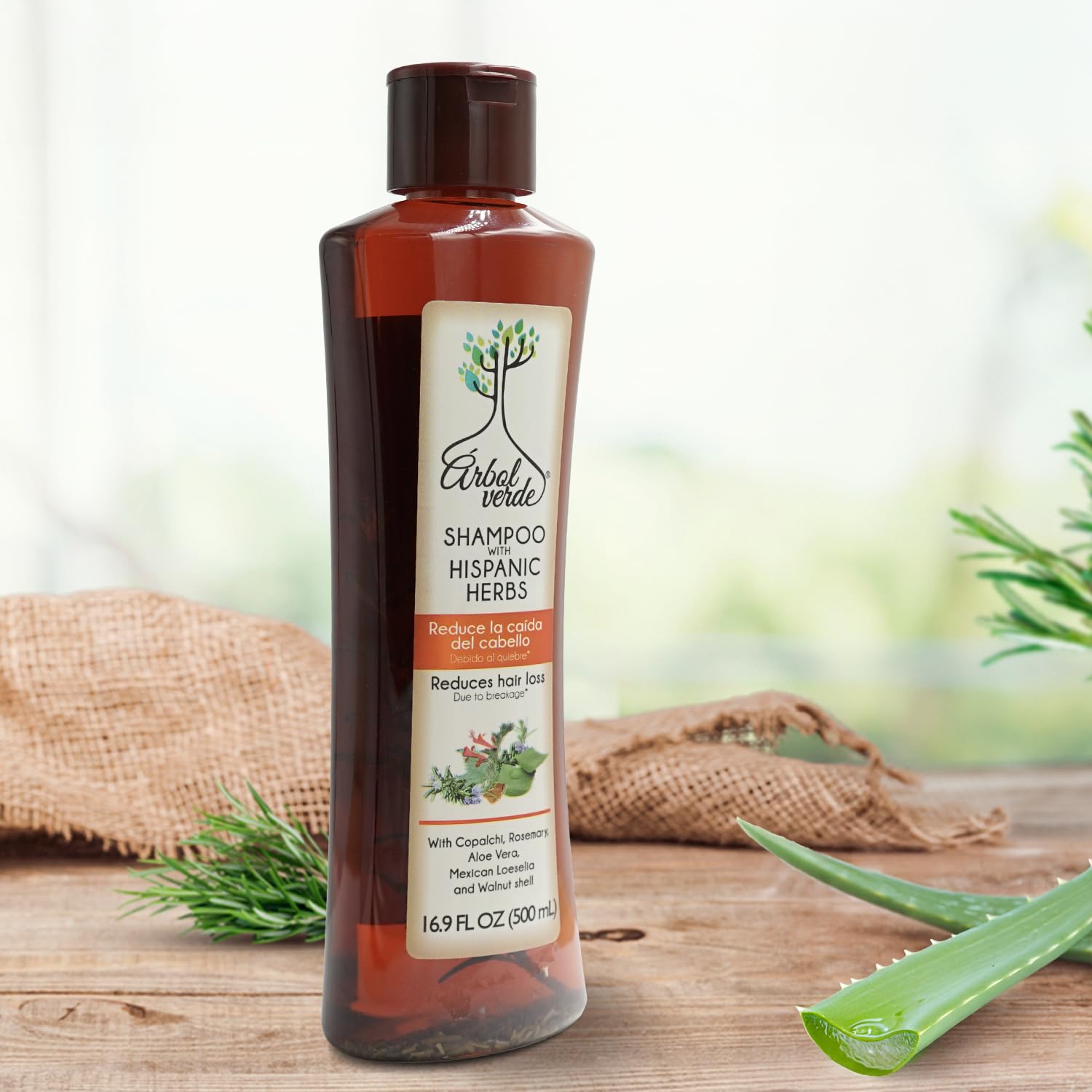 Arbol Verde scalp application scene suggests gentle cleansing for all hair types