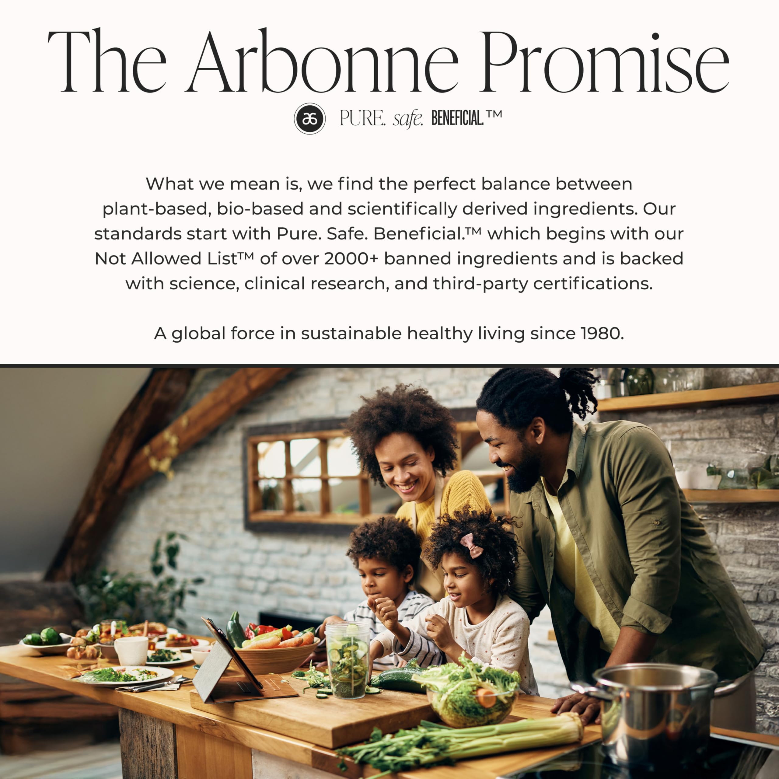 Arbonne DermResults Night Cream bottle with label highlighting vegan and B Corp ethics