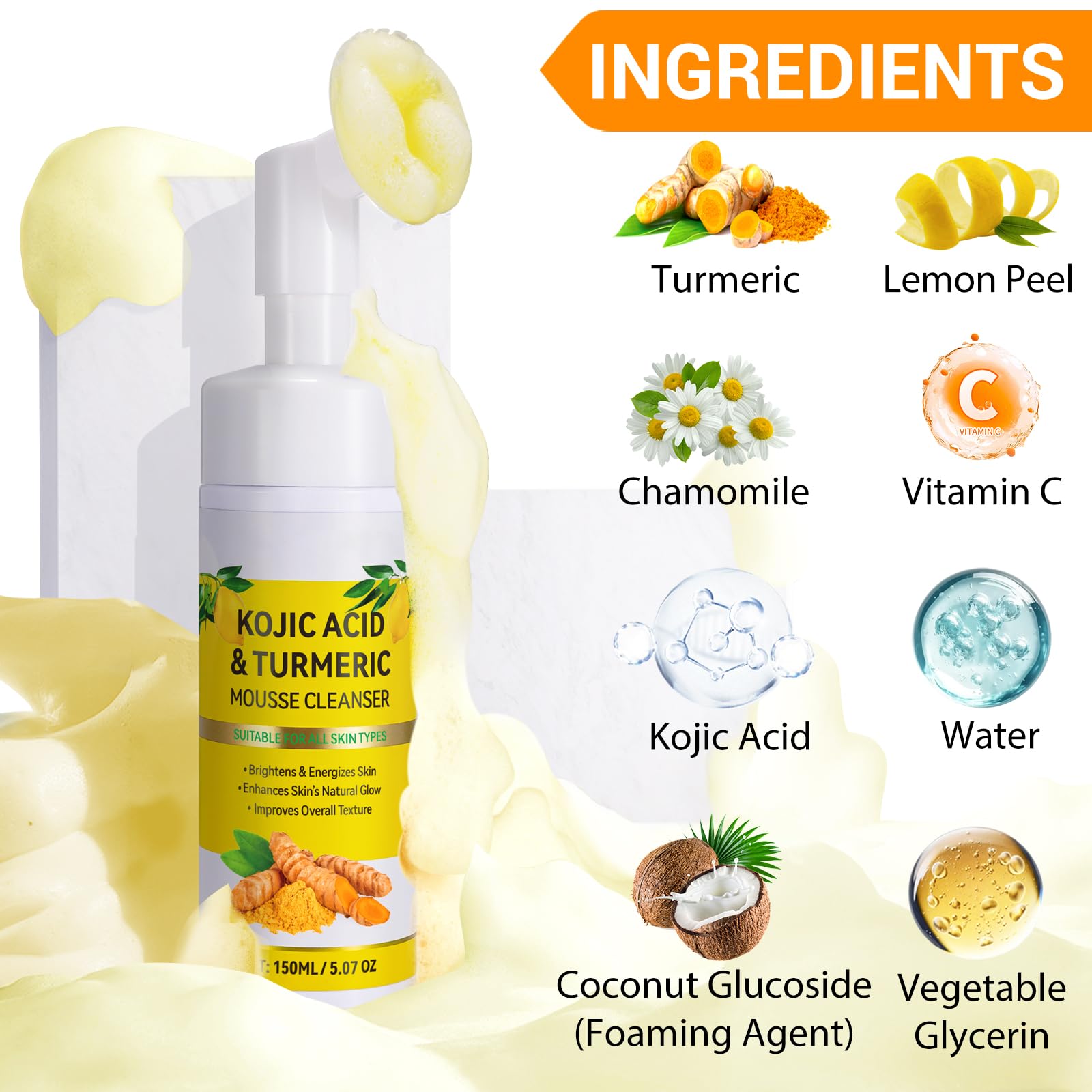 A r b c r n Turmeric Cleanser bottle with natural ingredients for daily routine