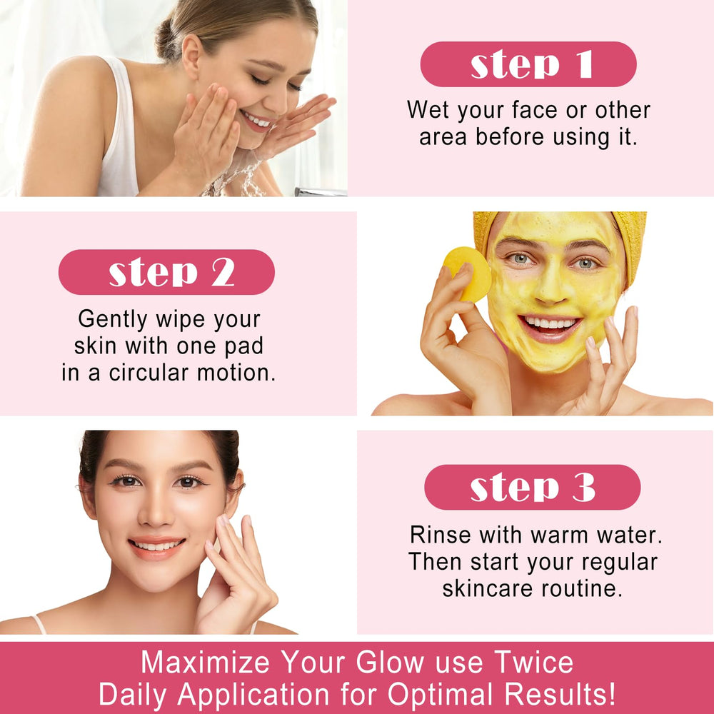 Arbcrn turmeric cleansing pad on-face demo for daily use.