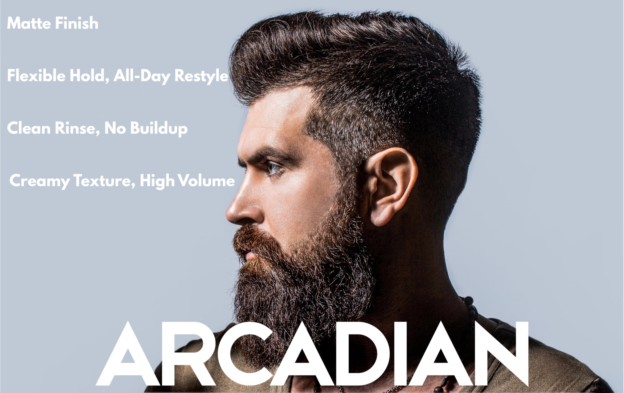 Arcadian Barber styling session demonstrates professional-grade hold.