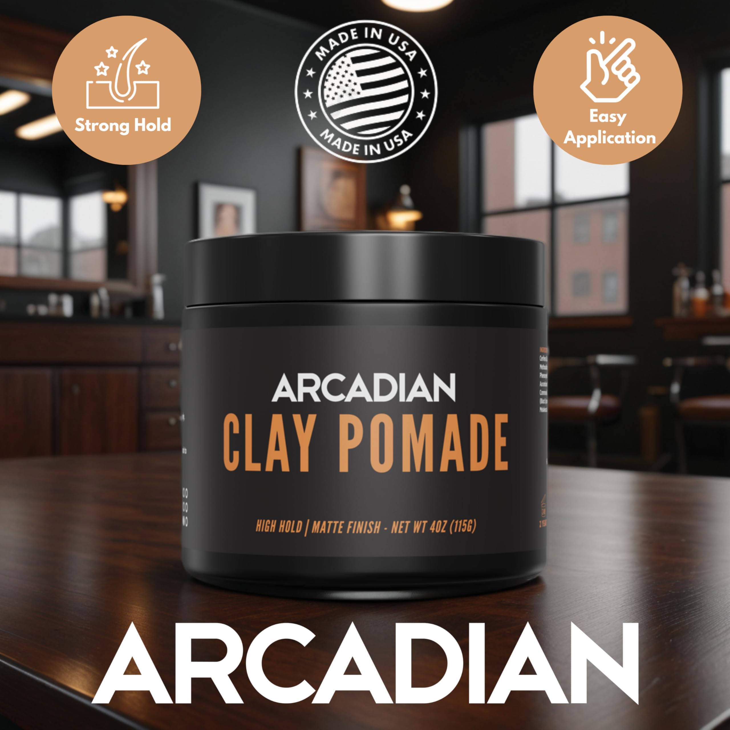Arcadian Travel jar shows convenient size for on-the-go styling.