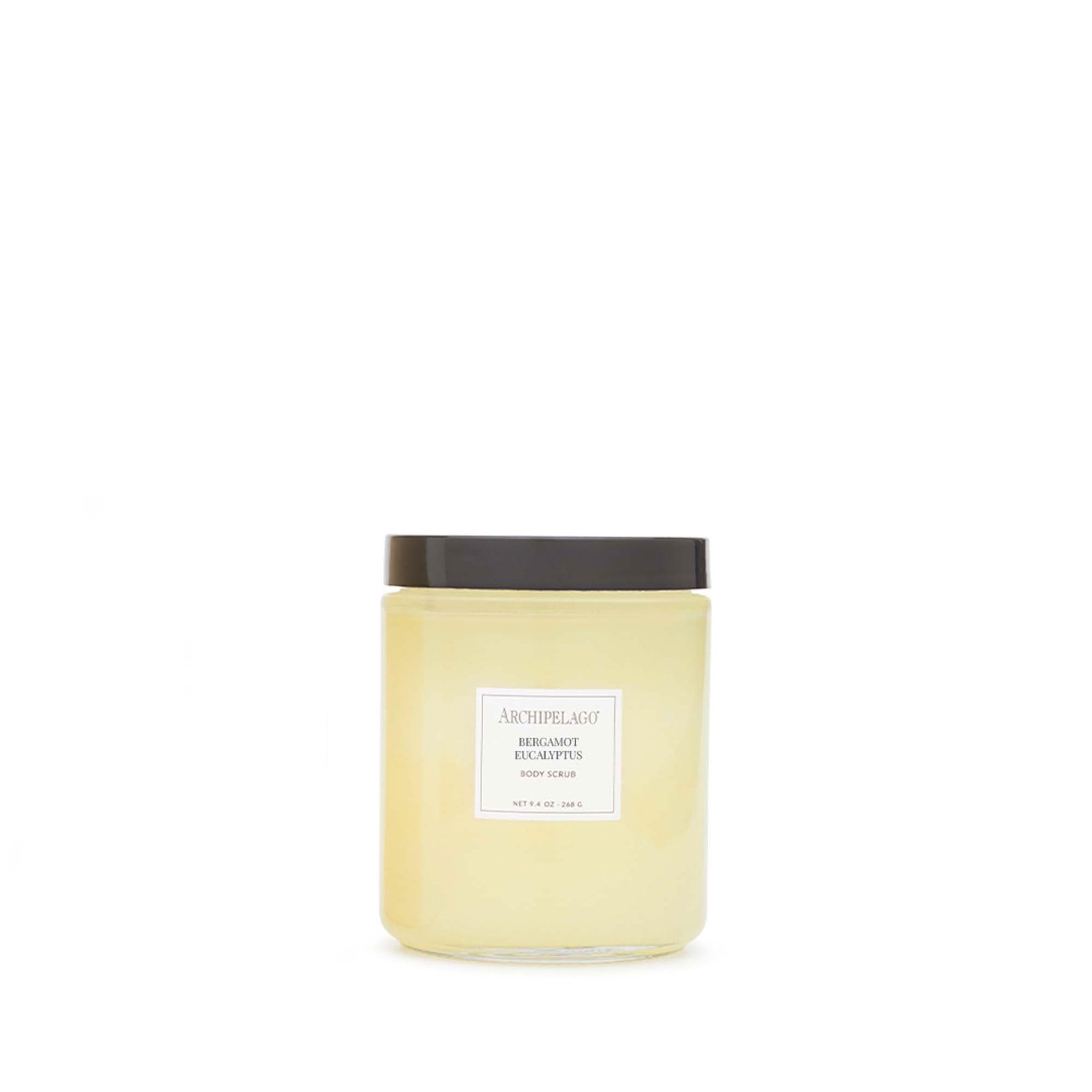 Archipelago Botanicals Bergamot Eucalyptus Scrub texture with sugar grains