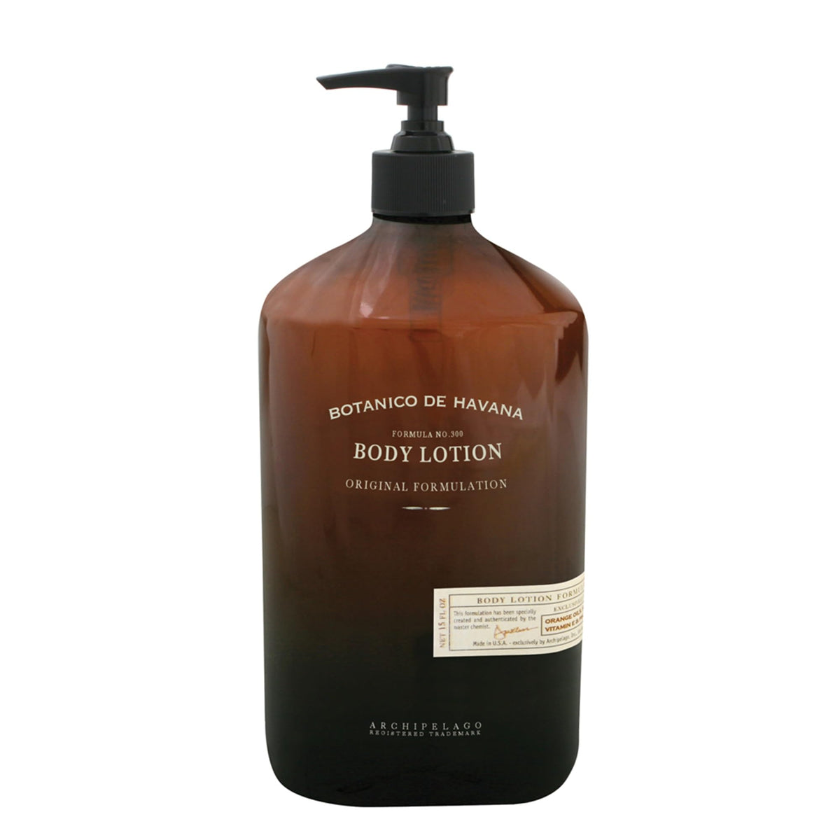 Archipelago Botanicals Botanico De Havana Lotion bottle with citrus hydration