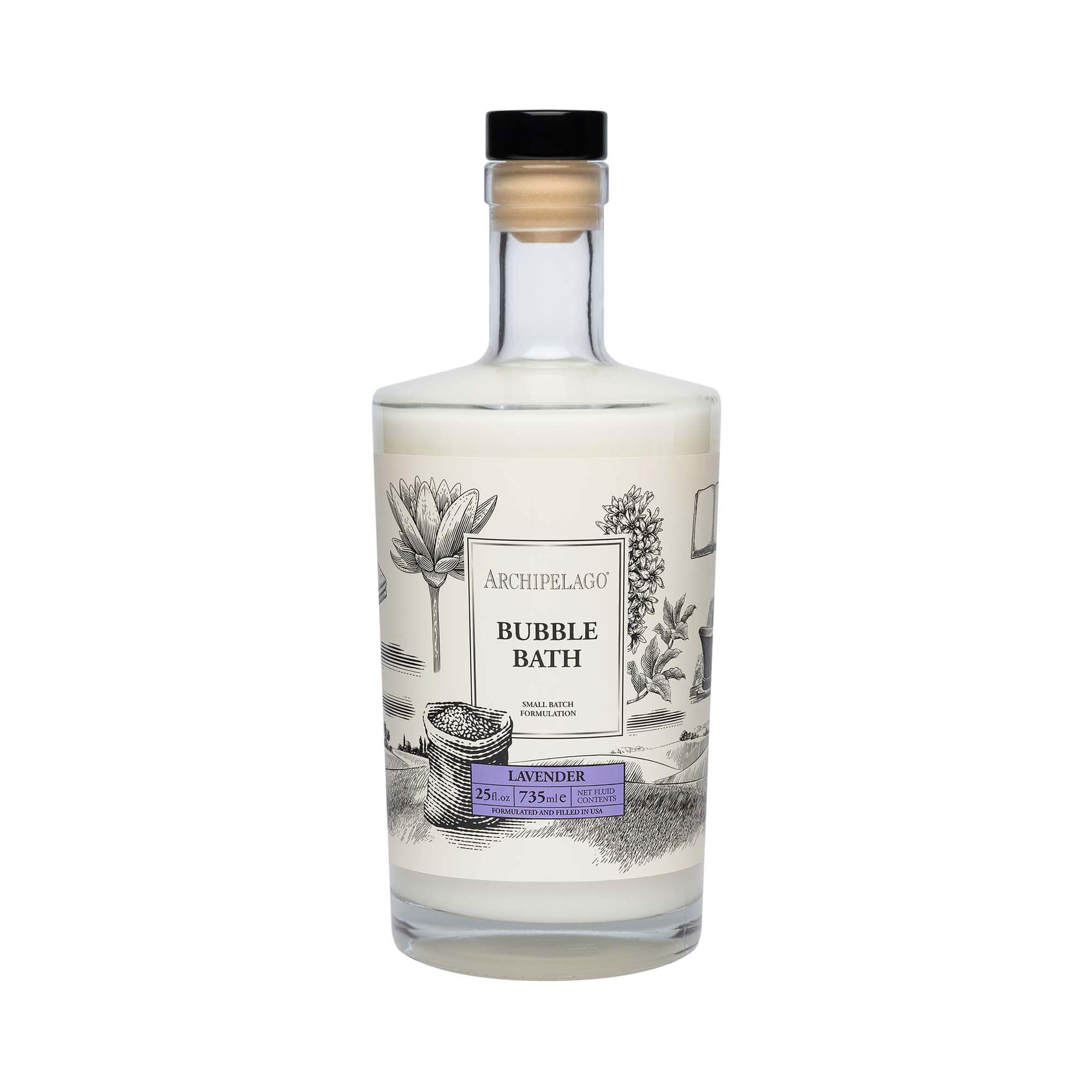 Archipelago Botanicals Lavender Bubble Bath bottle for a calming hydration ritual.