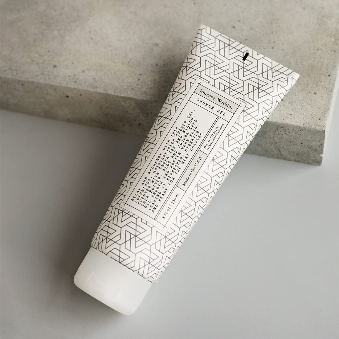 Archive Journey Within shower gel packaging displaying fragrance trio