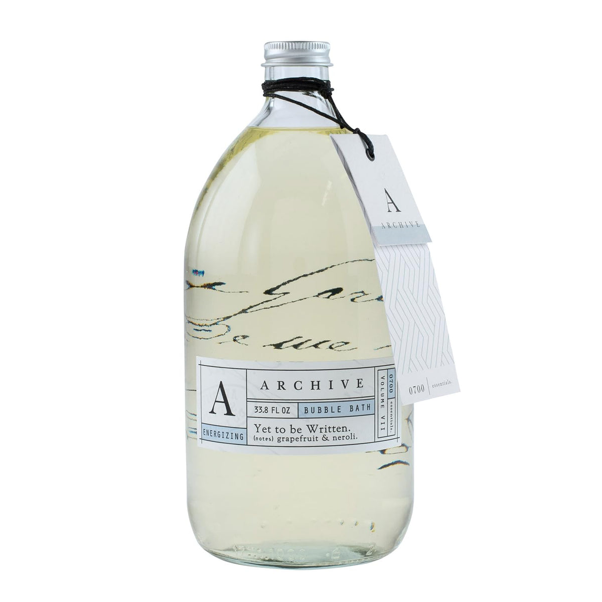 Archive Yet to be Written bubble bath bottle pouring for a soothing soak