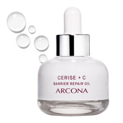 ARCONA Cerise C squalane cherry oil bottle shown for barrier support and glow.