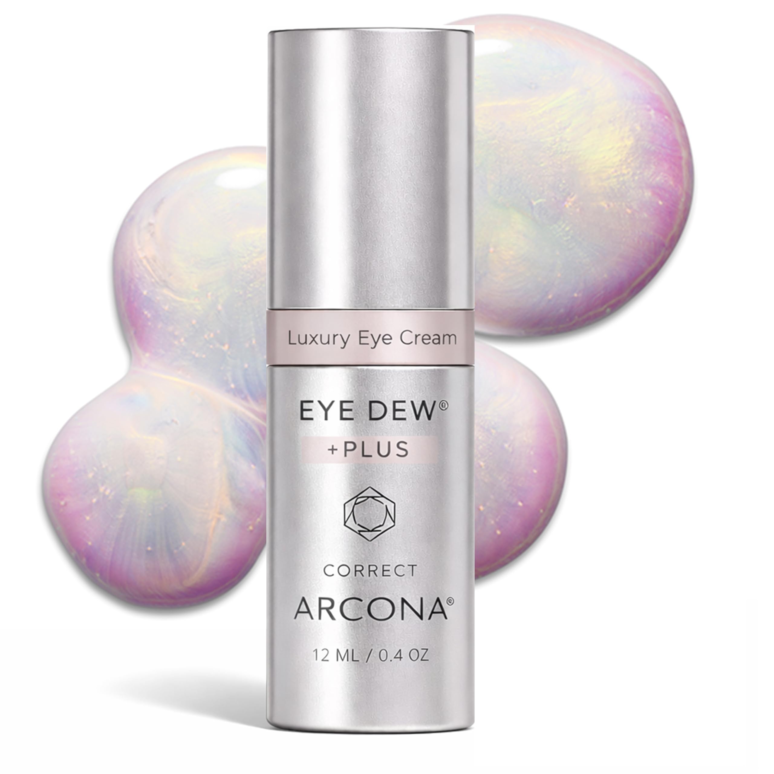 ARCONA Eye Dew Plus with liquid crystal texture cushions the skin for smooth application