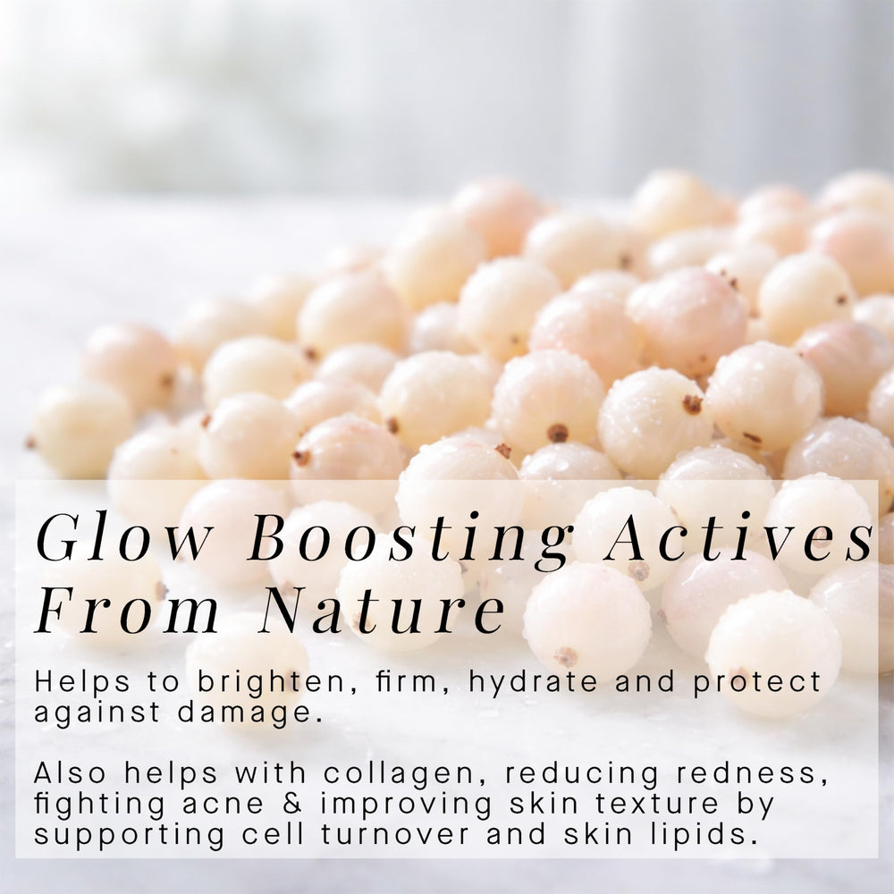 ARCONA Magic White Ice gel being spread for even coverage on the face