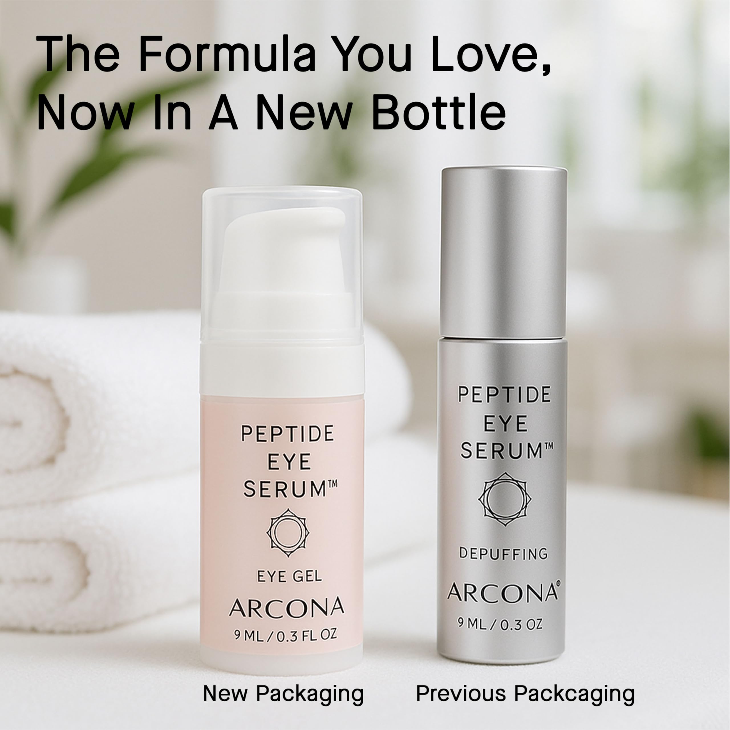 ARCONA Peptide Eye Serum application dot showing precise orbital-area use