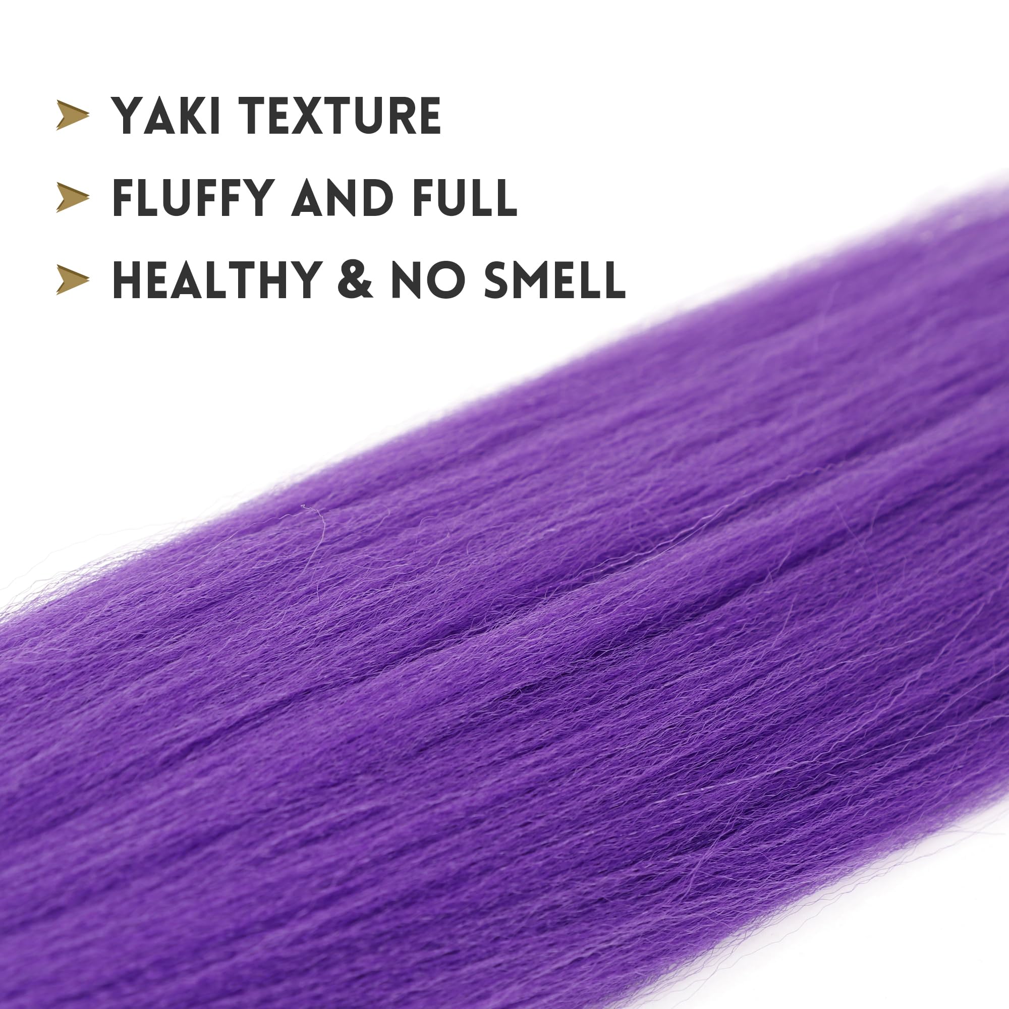 Arcpor long purple braiding hair in motion, showcasing length and graceful movement.