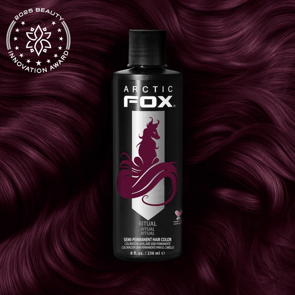 Arctic Fox burgundy swatches preview rich color results before dyeing.