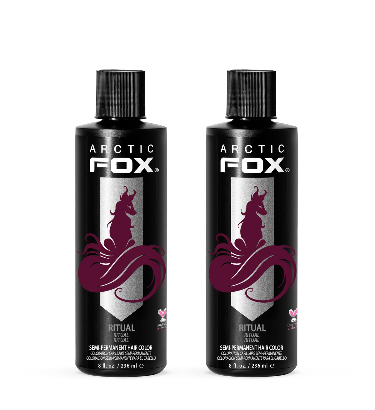 Arctic Fox burgundy dye bottle with conditioning for soft, vibrant hair.