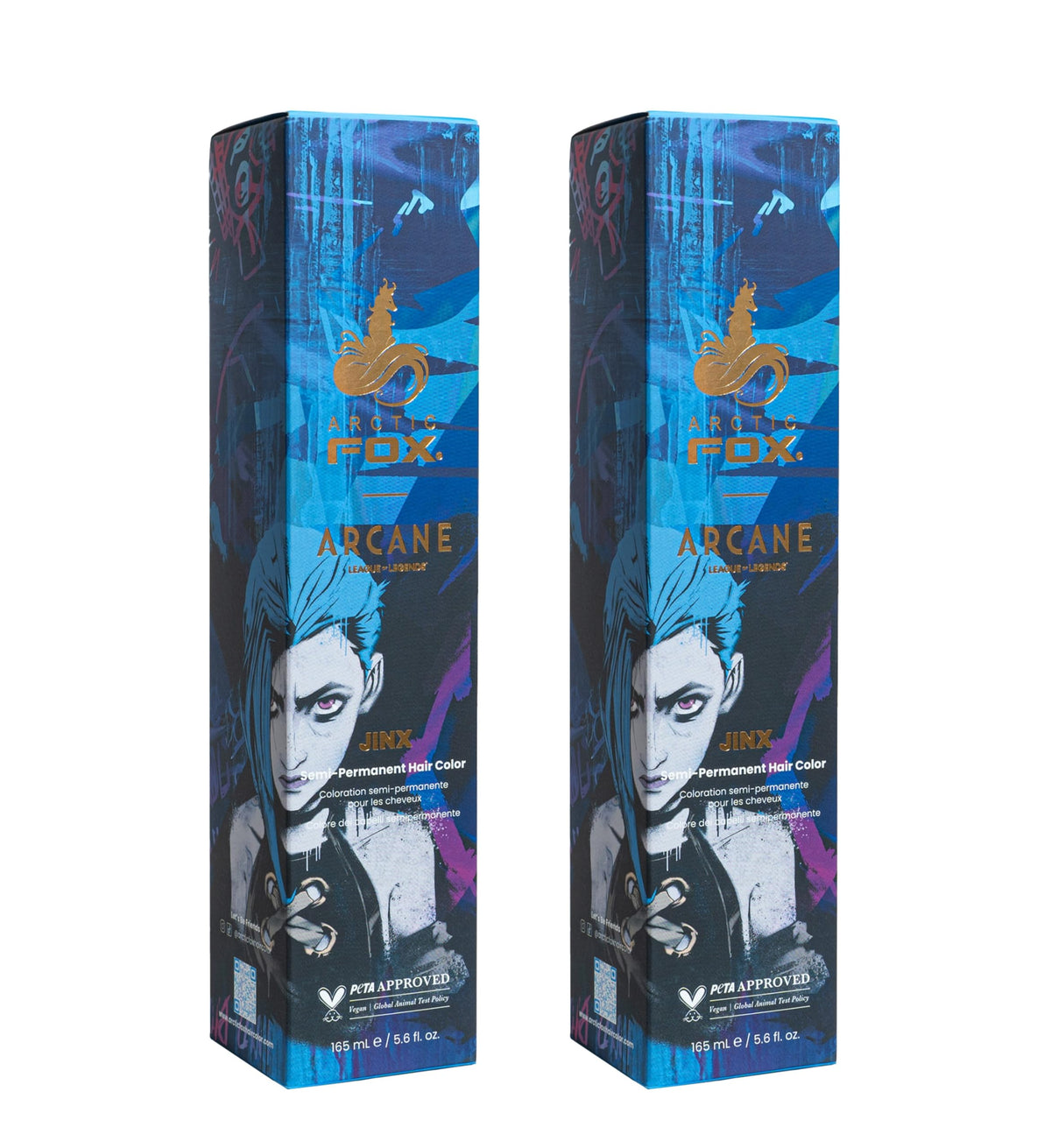 ARCTIC FOX Jinx bottle pour shows bold blue color for home use